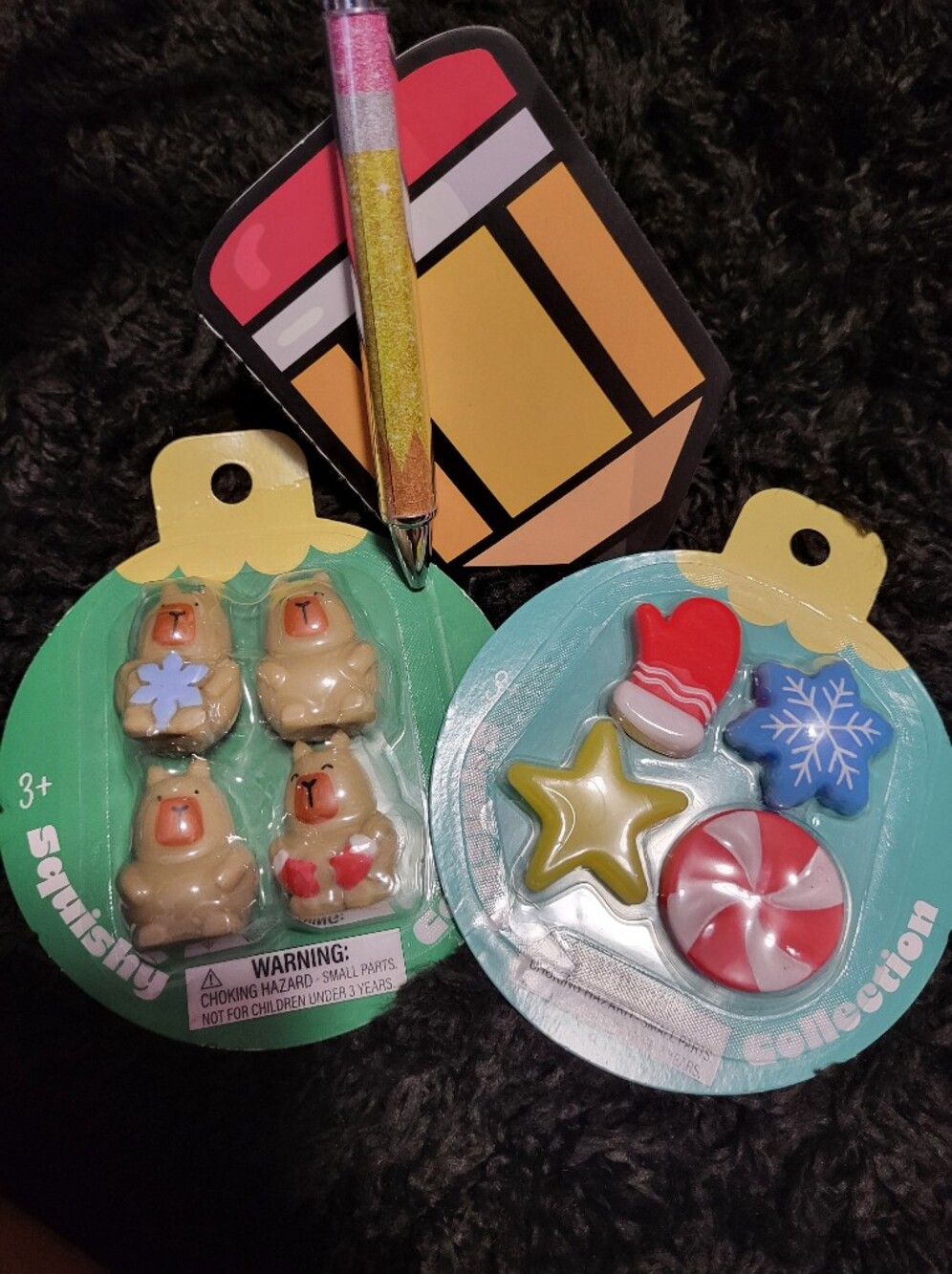 Kids Squishy Holiday Set & Pen Notebook Set 4 Pc - Picture 2 of 2